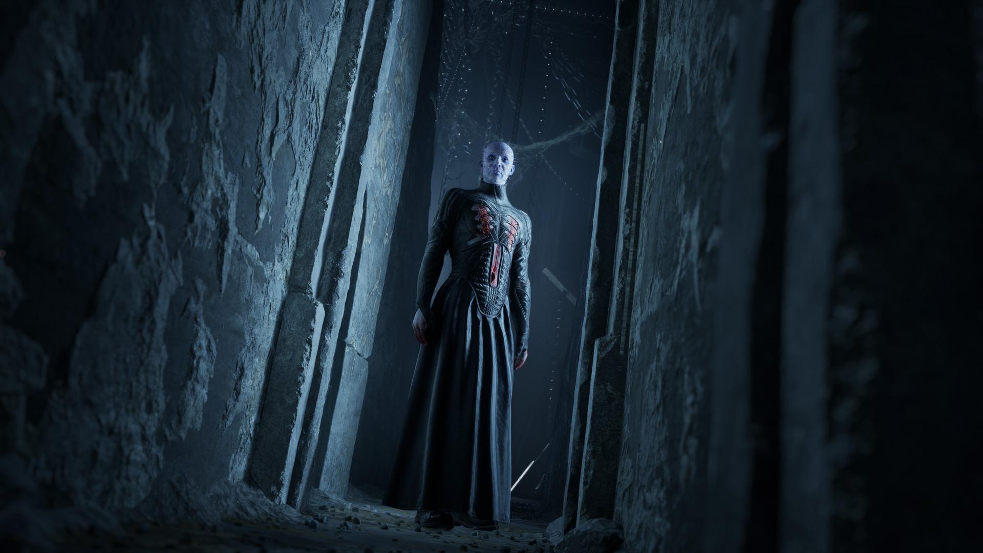 Pinhead standing in a stone passage in Hellraiser: Revival — official game screenshot